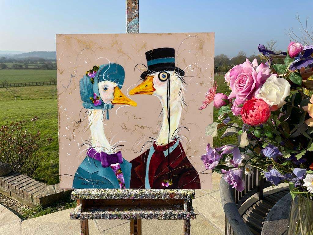 Off to Ascot - Original - SOLD by artist Rozanne Bell - Wyecliffe Galleries