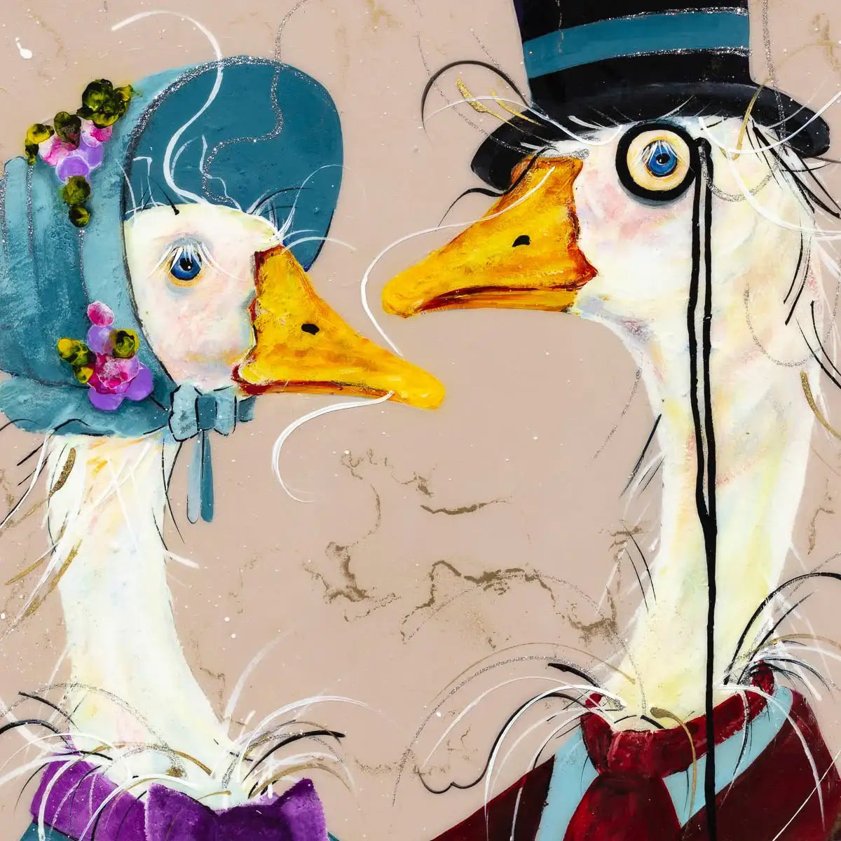 Off to Ascot - Original - SOLD by artist Rozanne Bell - Wyecliffe Galleries