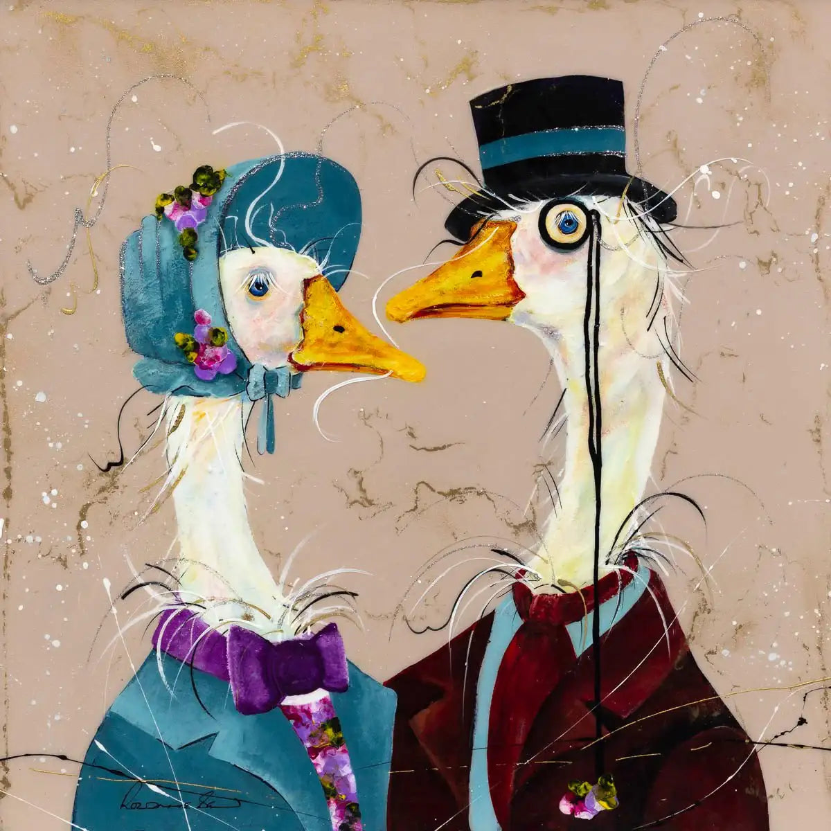 Off to Ascot - Original - SOLD by artist Rozanne Bell - Wyecliffe Galleries