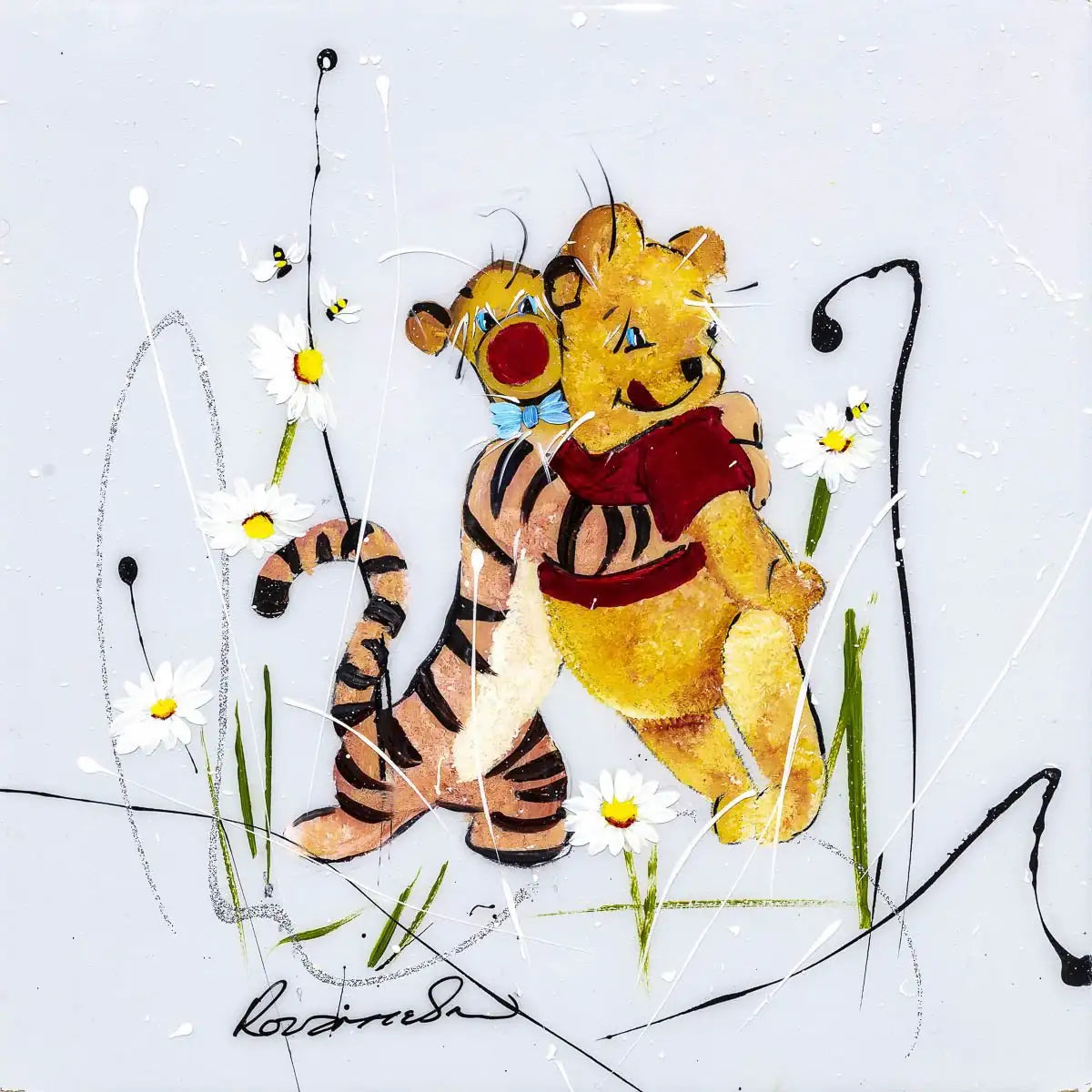 'Oh, bother' - Original Set of 4 - SOLD by artist Rozanne Bell - Wyecliffe Galleries