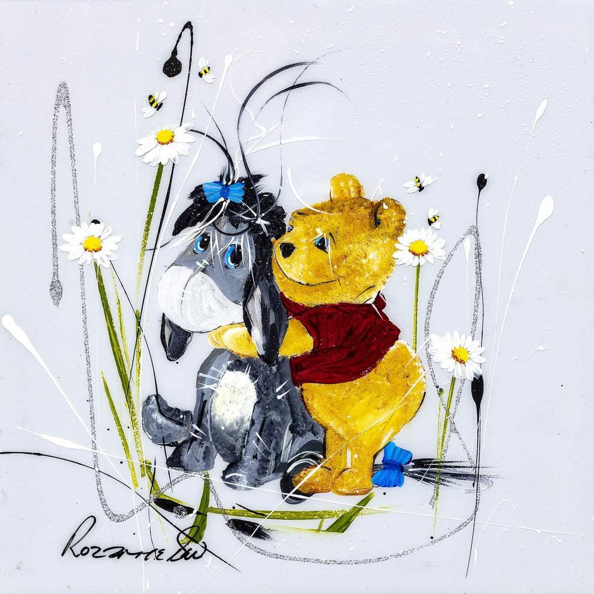 'Oh, bother' - Original Set of 4 - SOLD by artist Rozanne Bell - Wyecliffe Galleries
