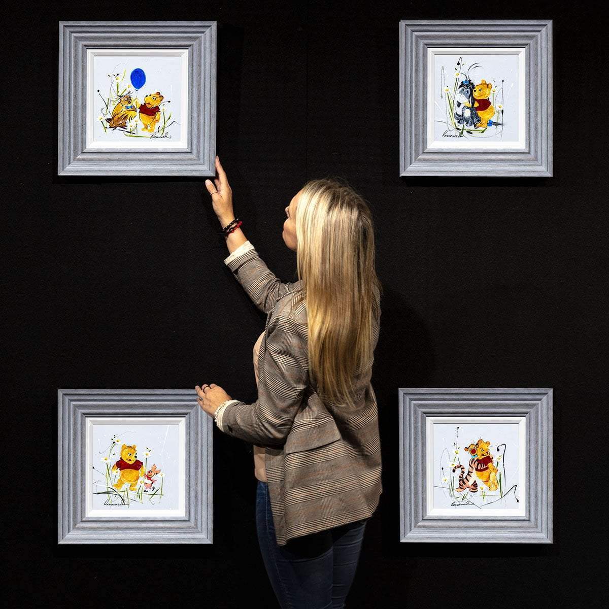 'Oh, bother' - Original Set of 4 - SOLD by artist Rozanne Bell - Wyecliffe Galleries