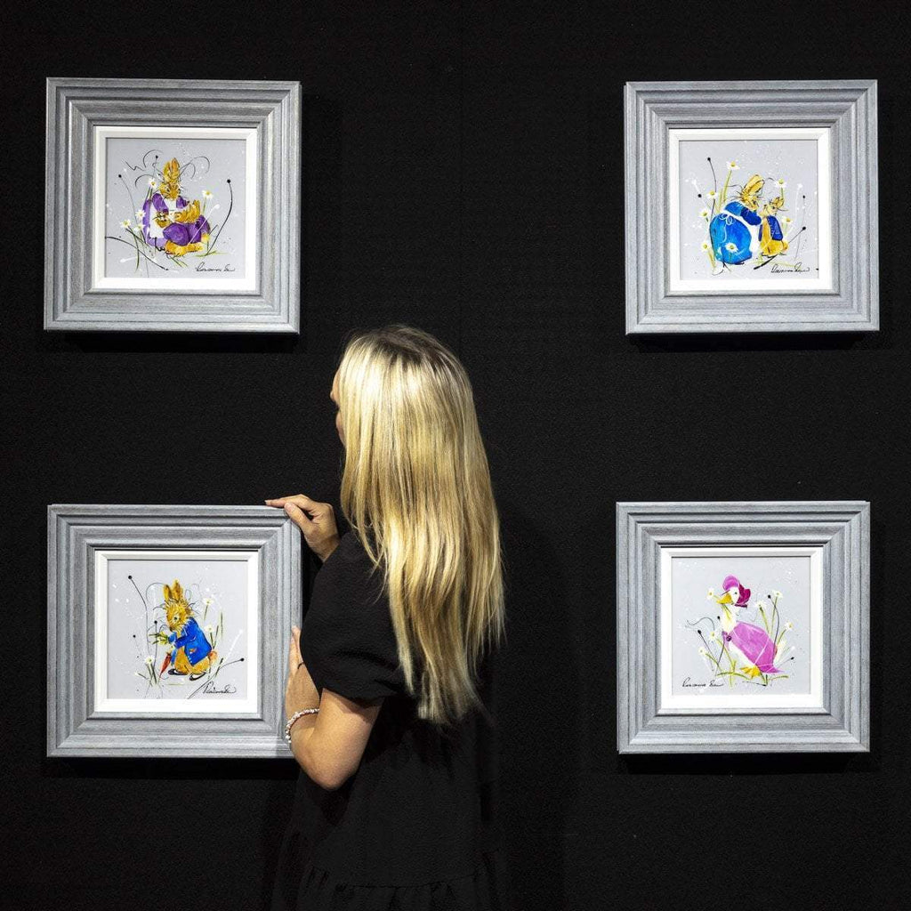 Once Upon a Time There Were Four Little Rabbits - SOLD by artist Rozanne Bell - Wyecliffe Galleries