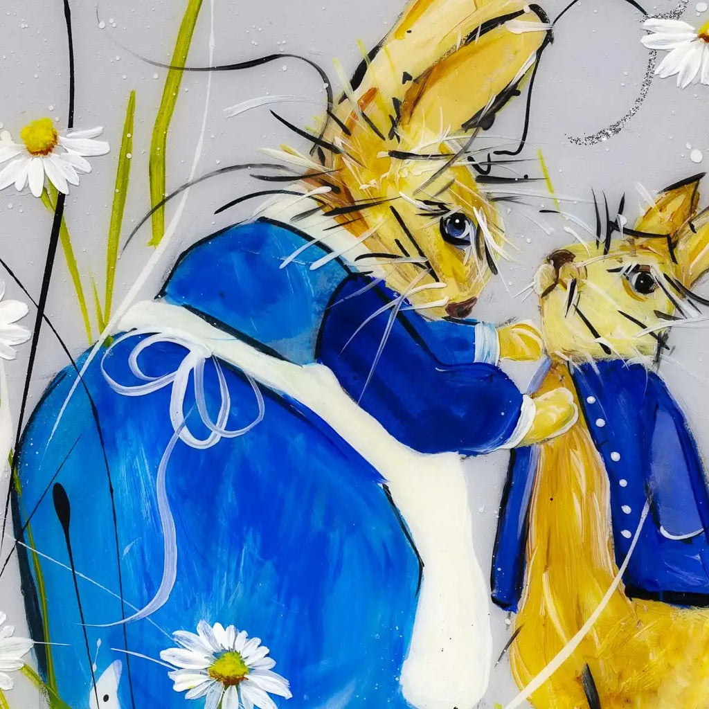 Once Upon a Time There Were Four Little Rabbits - SOLD by artist Rozanne Bell - Wyecliffe Galleries