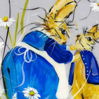 Once Upon a Time There Were Four Little Rabbits - SOLD by artist Rozanne Bell - Wyecliffe Galleries