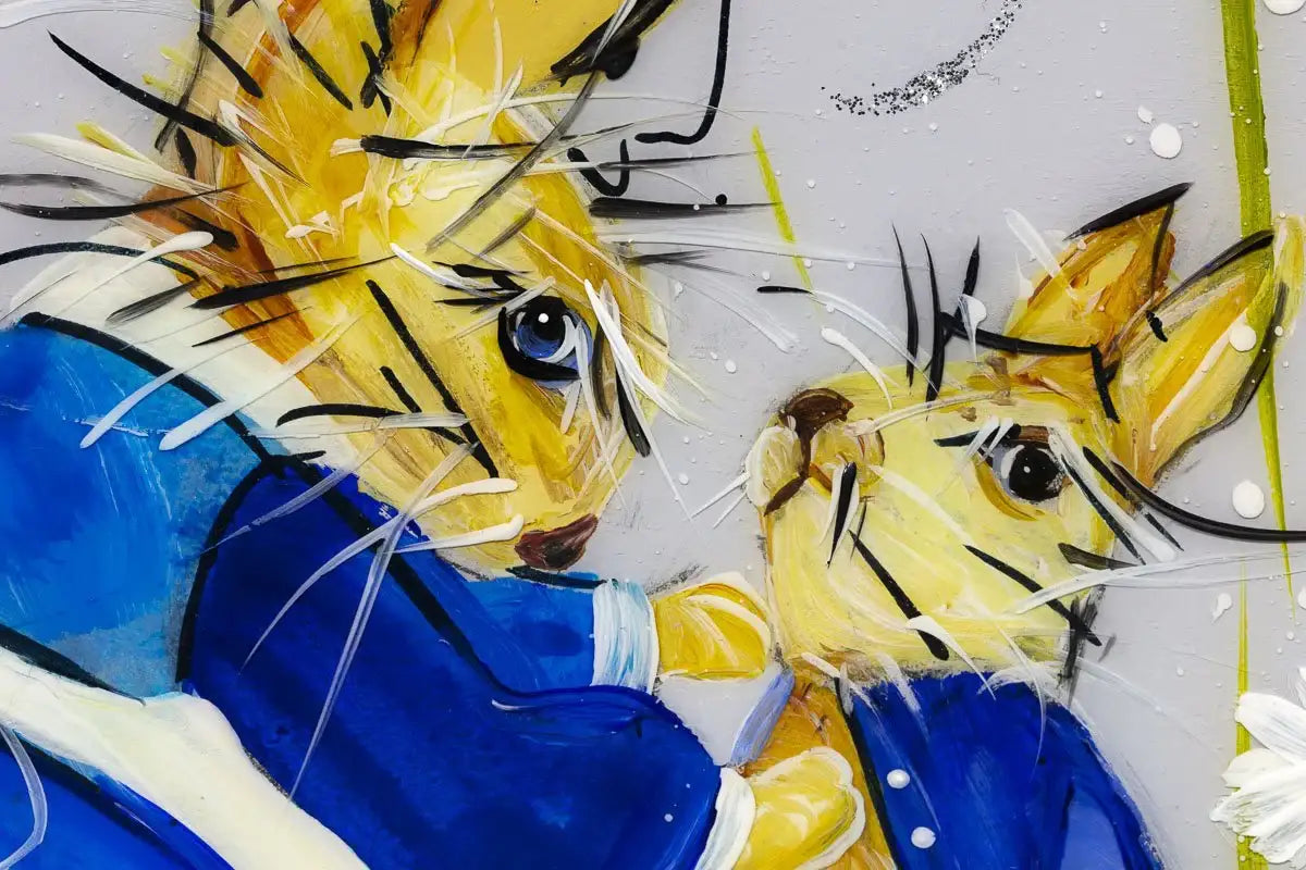 Once Upon a Time There Were Four Little Rabbits - SOLD by artist Rozanne Bell - Wyecliffe Galleries