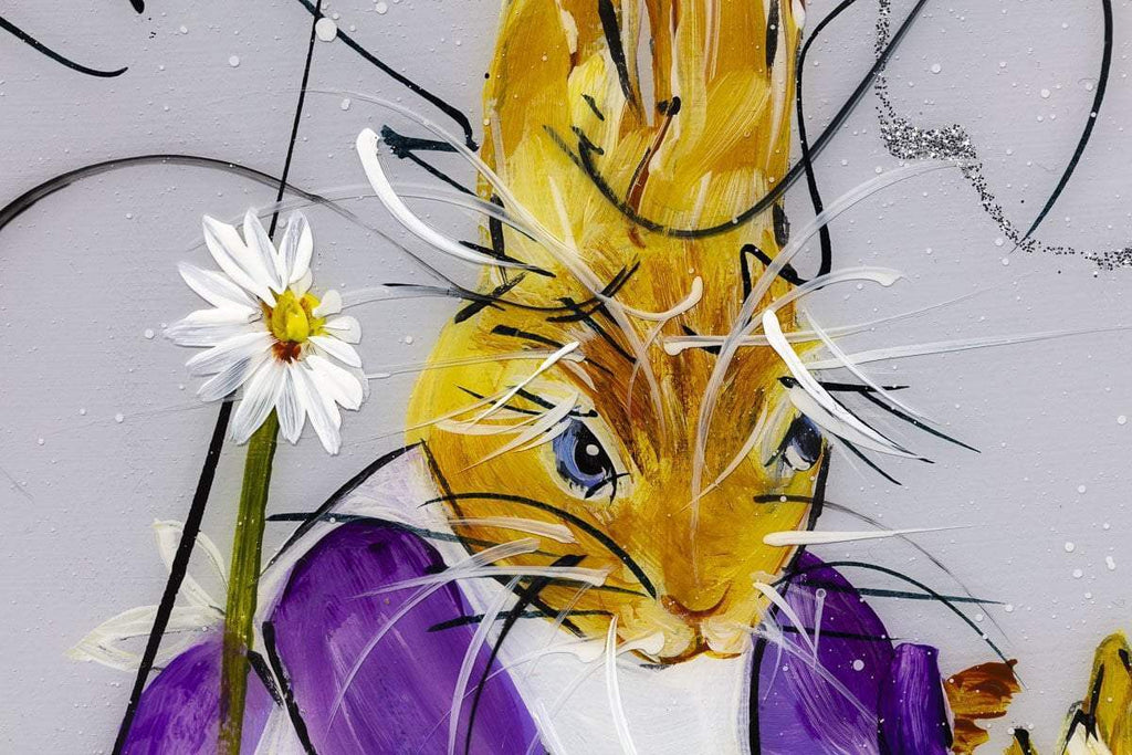 Once Upon a Time There Were Four Little Rabbits - SOLD by artist Rozanne Bell - Wyecliffe Galleries