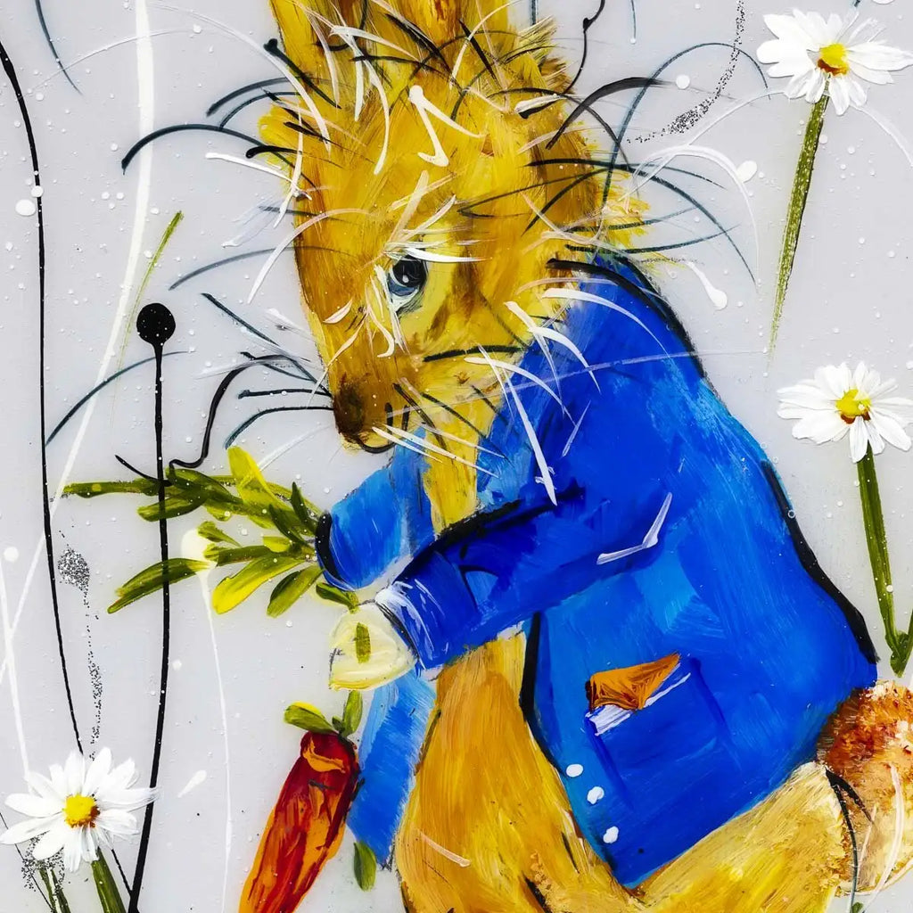 Once Upon a Time There Were Four Little Rabbits - SOLD by artist Rozanne Bell - Wyecliffe Galleries