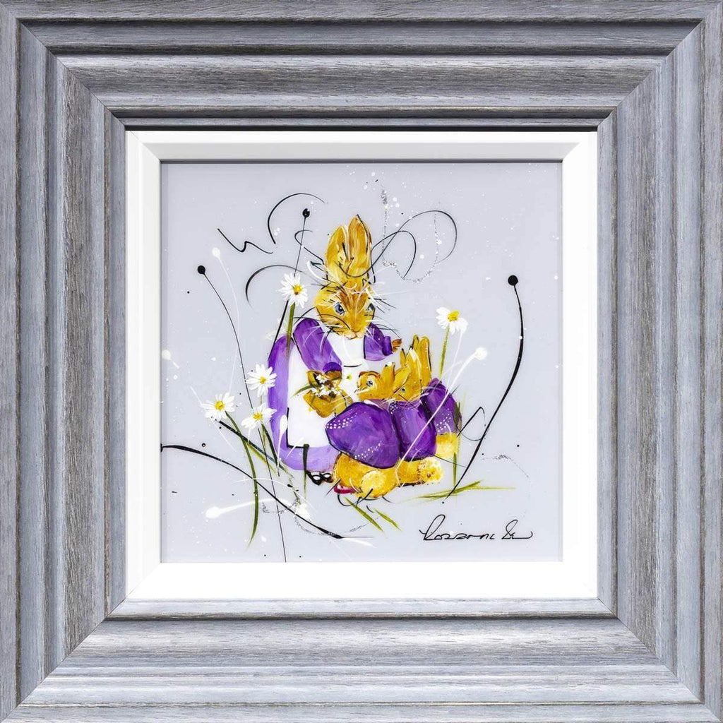 Once Upon a Time There Were Four Little Rabbits - SOLD by artist Rozanne Bell - Wyecliffe Galleries