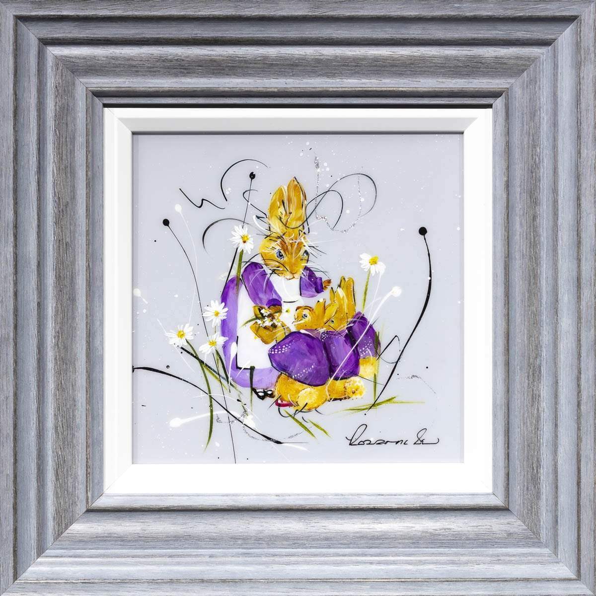 Once Upon a Time There Were Four Little Rabbits - SOLD by artist Rozanne Bell - Wyecliffe Galleries