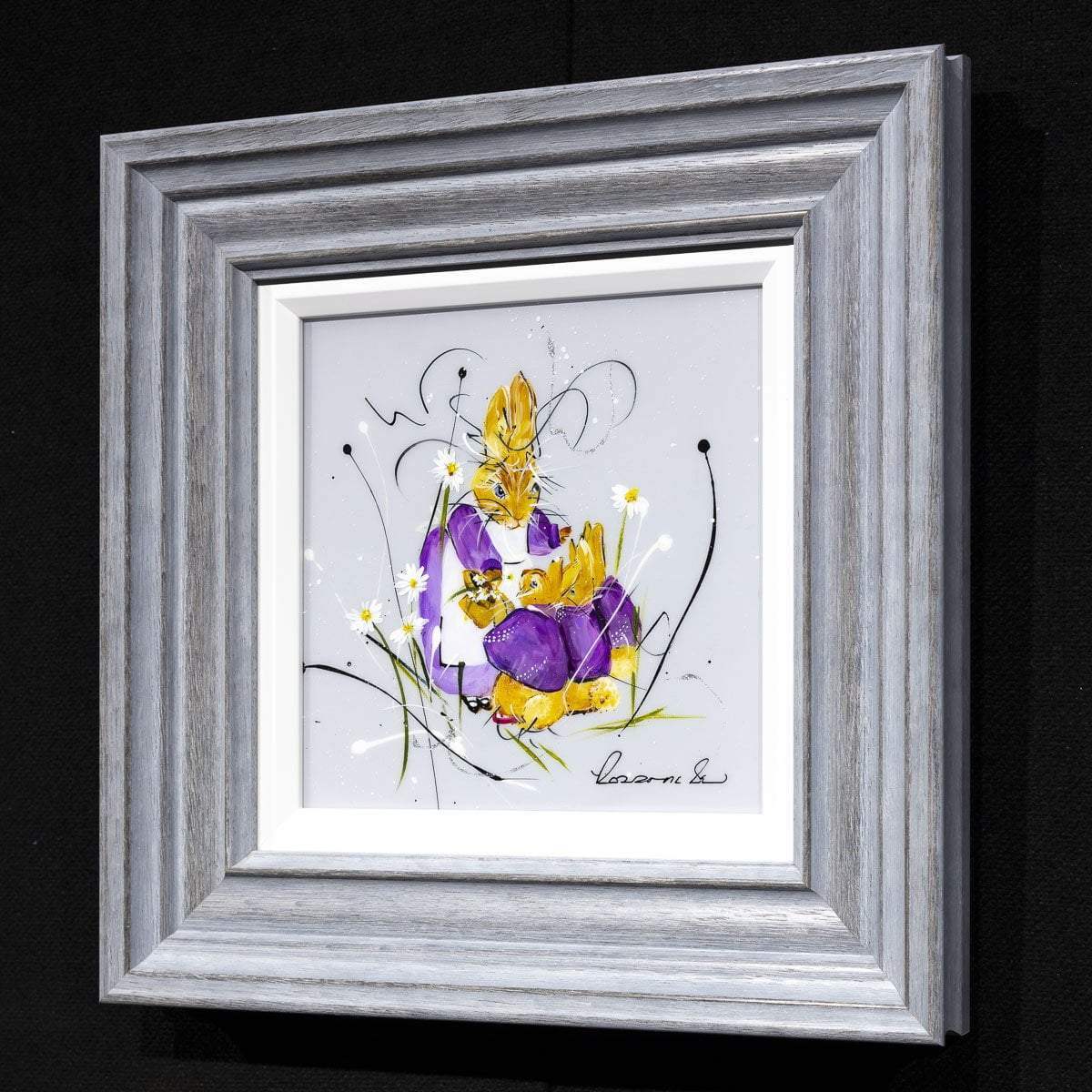 Once Upon a Time There Were Four Little Rabbits - SOLD by artist Rozanne Bell - Wyecliffe Galleries