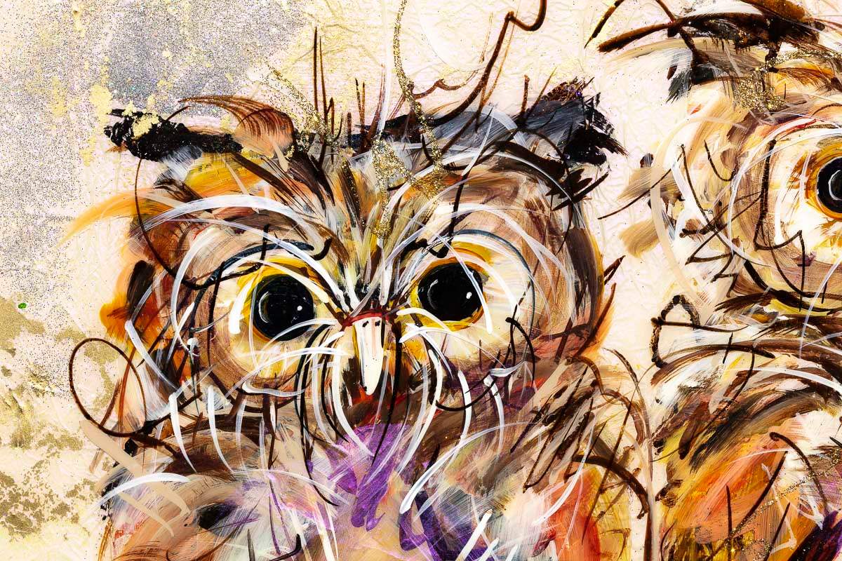 Otto and Oscar - Original - SOLD by artist Rozanne Bell - Wyecliffe Galleries