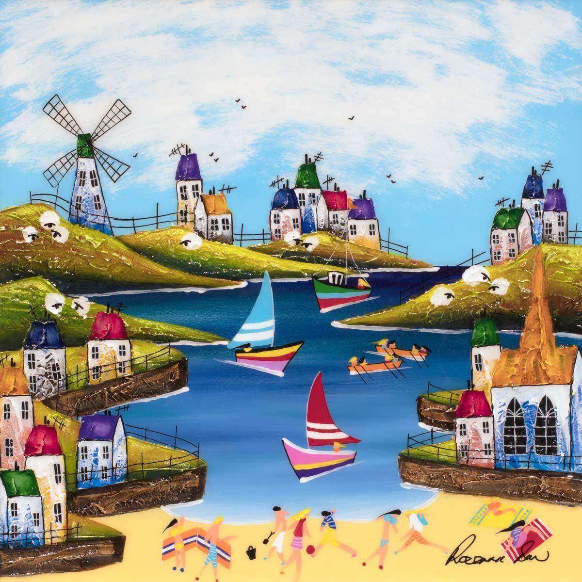 Our Coastline - Original - SOLD by artist Rozanne Bell - Wyecliffe Galleries