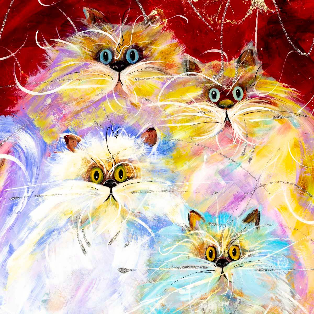 Our Family - Original - SOLD by artist Rozanne Bell - Wyecliffe Galleries