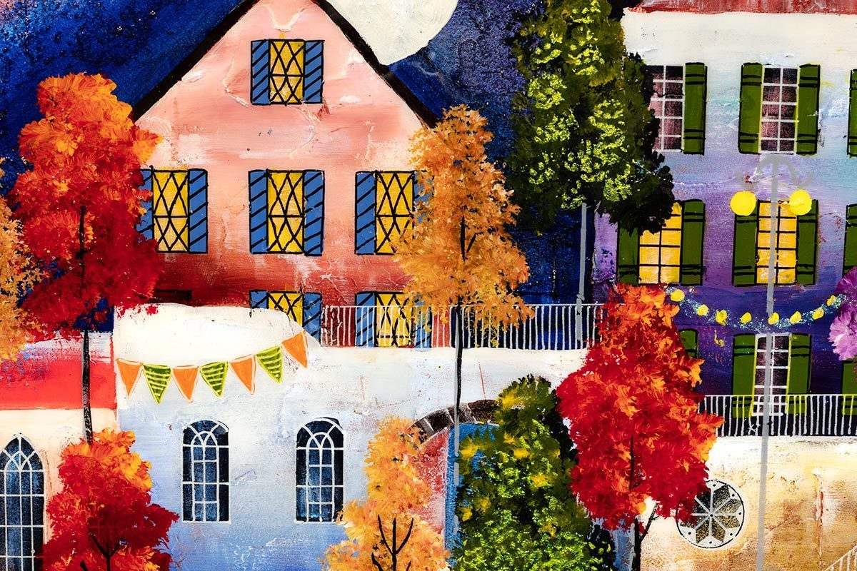 Out On The Town - Original - SOLD by artist Rozanne Bell - Wyecliffe Galleries