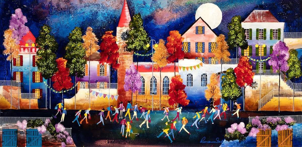 Out On The Town - Original - SOLD by artist Rozanne Bell - Wyecliffe Galleries