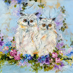 Owl Be Here - Original - SOLD by artist Rozanne Bell - Wyecliffe Galleries