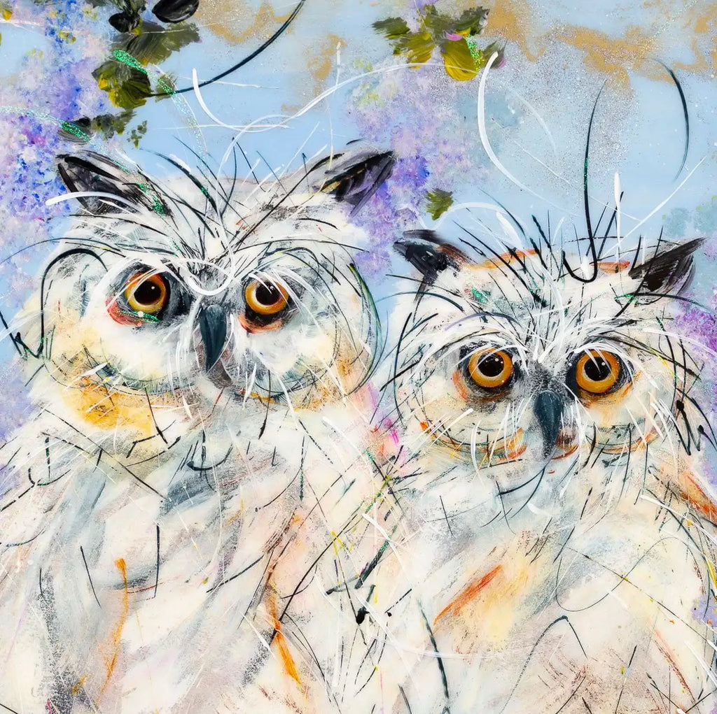 Owl Be Here - Original - SOLD by artist Rozanne Bell - Wyecliffe Galleries