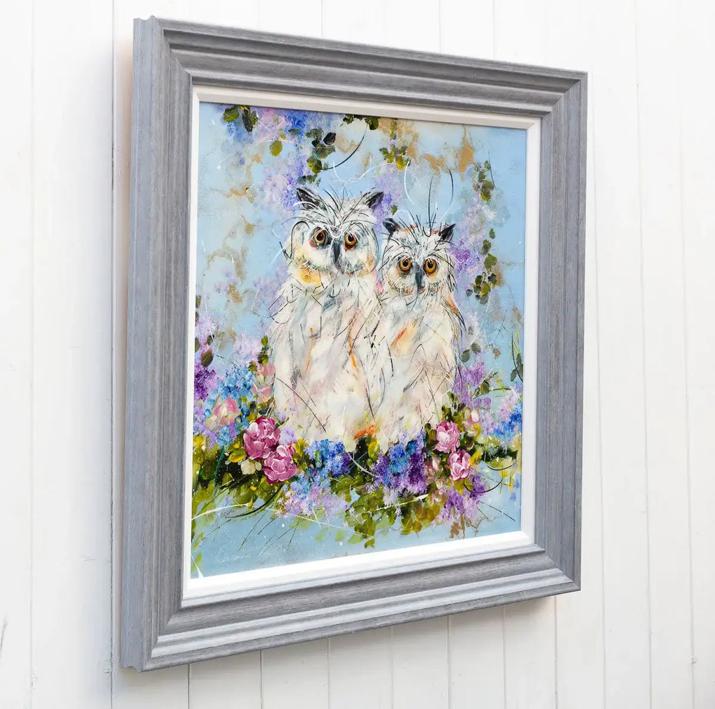 Owl Be Here - Original - SOLD by artist Rozanne Bell - Wyecliffe Galleries