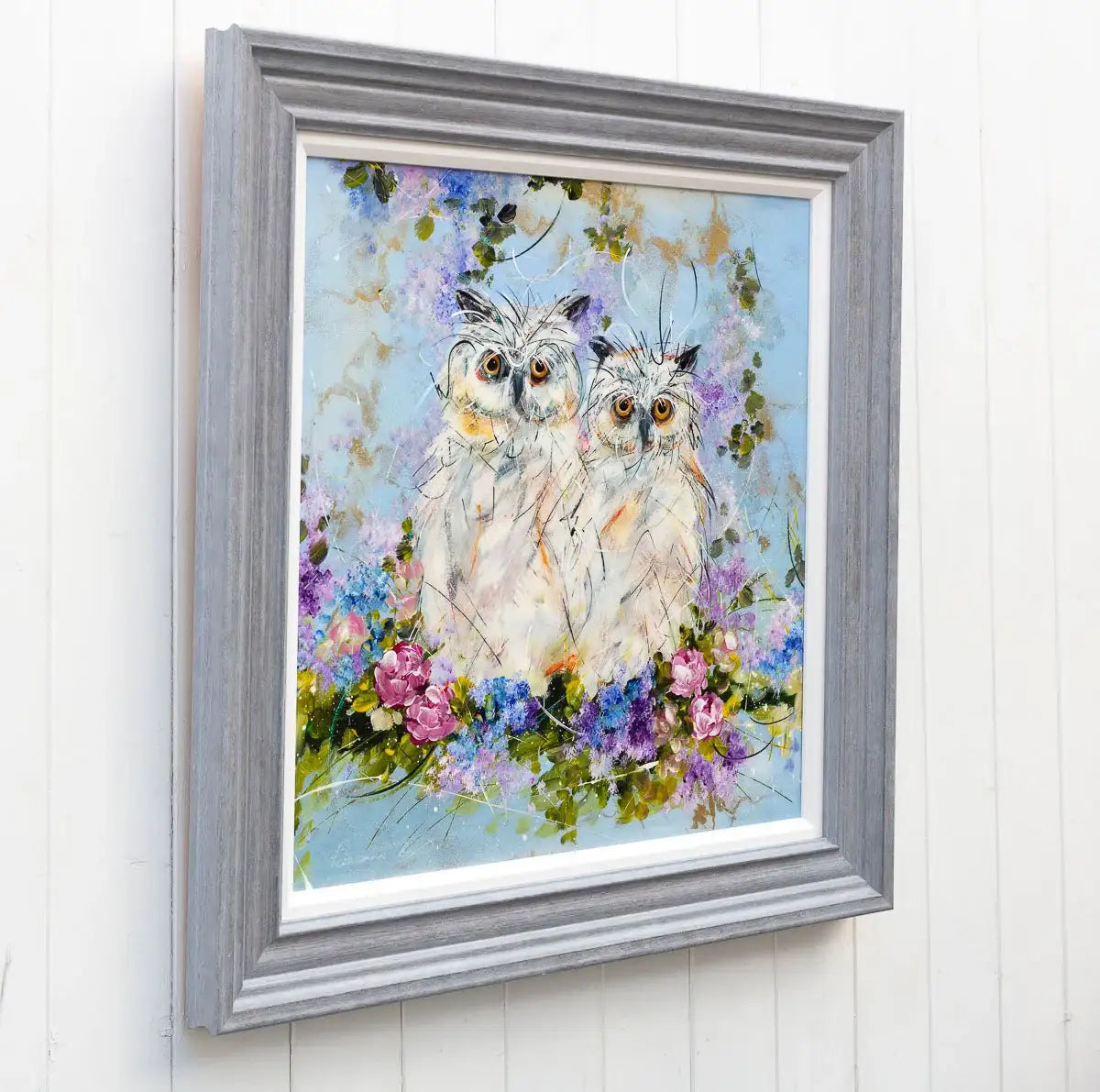 Owl Be Here - Original - SOLD by artist Rozanne Bell - Wyecliffe Galleries