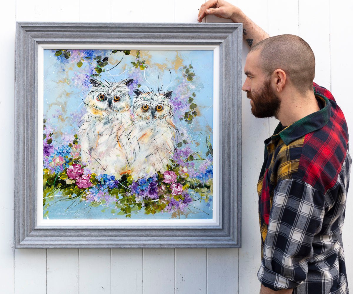 Owl Be Here  - Original Rozanne Bell Framed