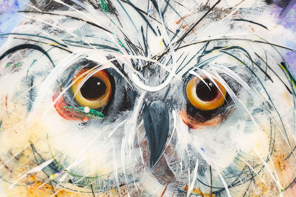 Owl Be Here  - Original Rozanne Bell Framed