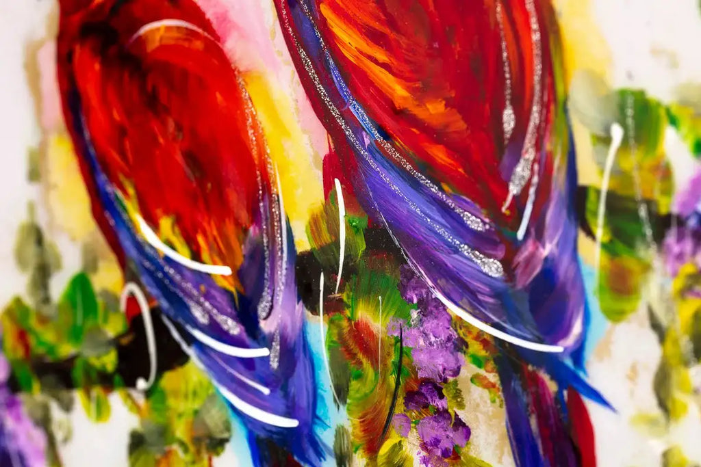 Parrot Play - Original by artist Rozanne Bell - Wyecliffe Galleries