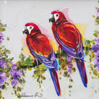 Parrot Play - Original by artist Rozanne Bell - Wyecliffe Galleries