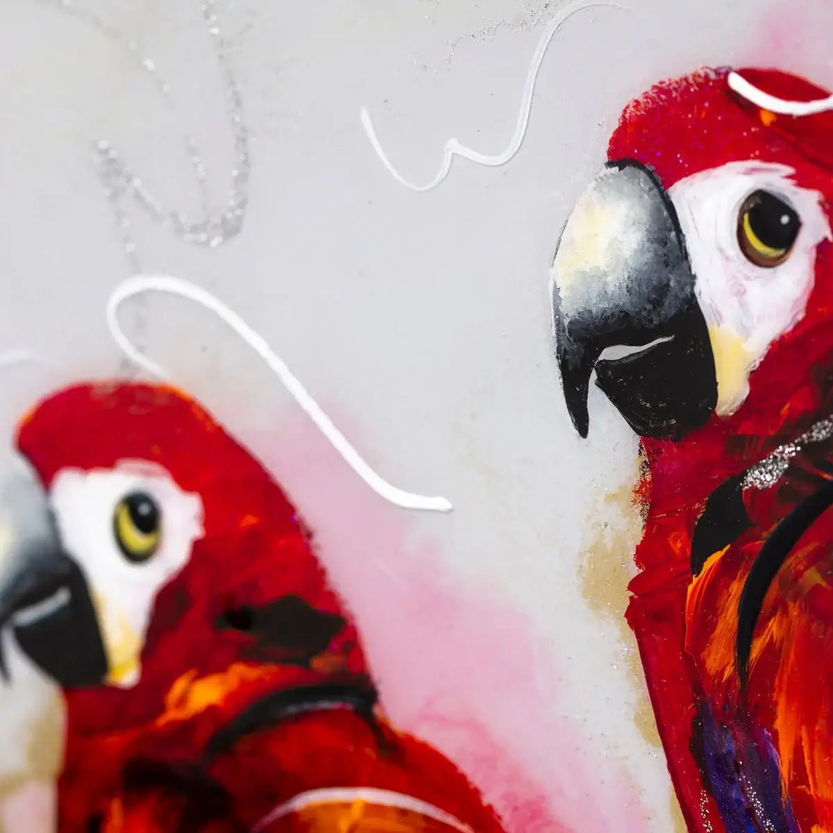 Parrot Play - Original by artist Rozanne Bell - Wyecliffe Galleries