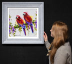 Parrot Play - Original by artist Rozanne Bell - Wyecliffe Galleries