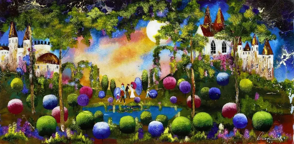 Pastoral Parasol - SOLD by artist Rozanne Bell - Wyecliffe Galleries