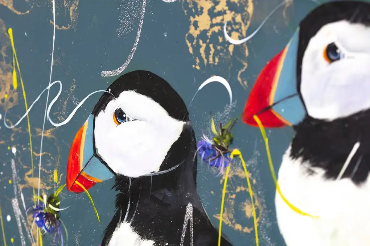 Patrick & Paige - Original - SOLD by artist Rozanne Bell - Wyecliffe Galleries