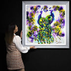 Peacock Fantasy - Original - SOLD by artist Rozanne Bell - Wyecliffe Galleries