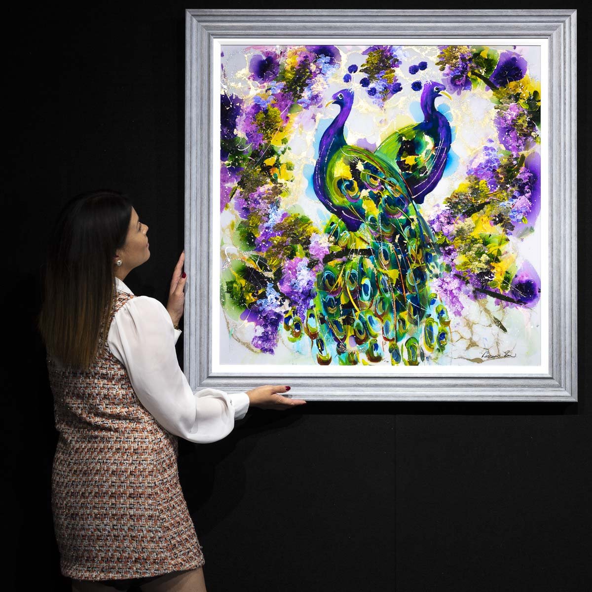 Peacock Fantasy - Original Rozanne Bell Framed