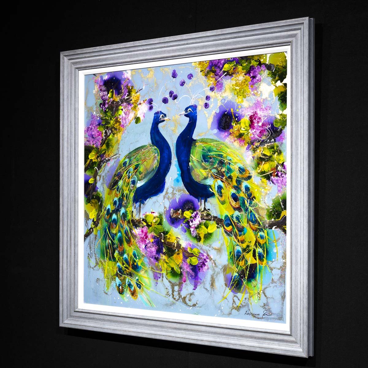 Peacocks I Rozanne Bell Framed