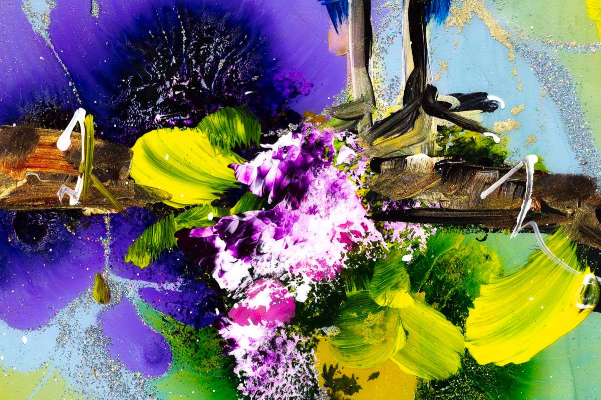 Peacock Paradise - Original - SOLD by artist Rozanne Bell - Wyecliffe Galleries