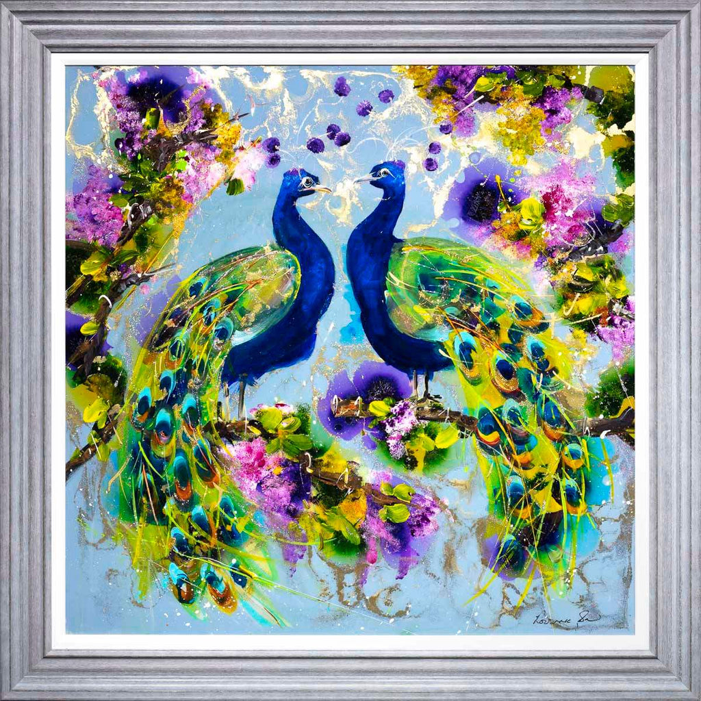 Peacock Paradise - Original - SOLD by artist Rozanne Bell - Wyecliffe Galleries
