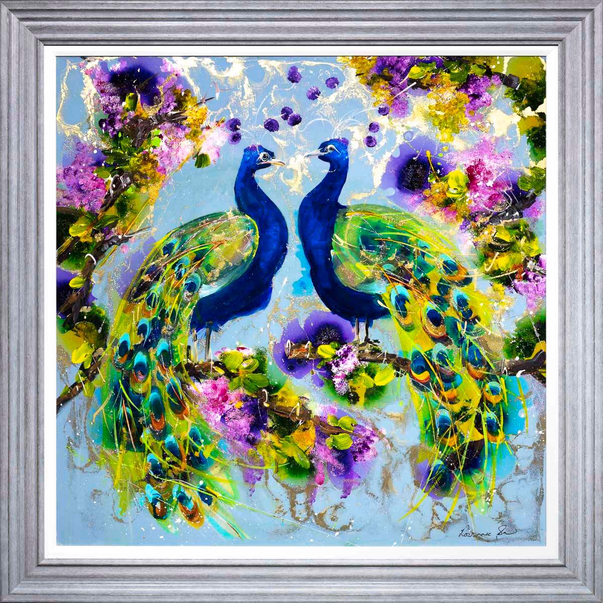 Peacock Paradise - Original - SOLD by artist Rozanne Bell - Wyecliffe Galleries