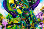 Peacock Fantasy - Original - SOLD by artist Rozanne Bell - Wyecliffe Galleries