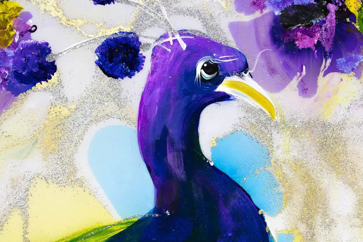 Peacock Fantasy - Original - SOLD by artist Rozanne Bell - Wyecliffe Galleries