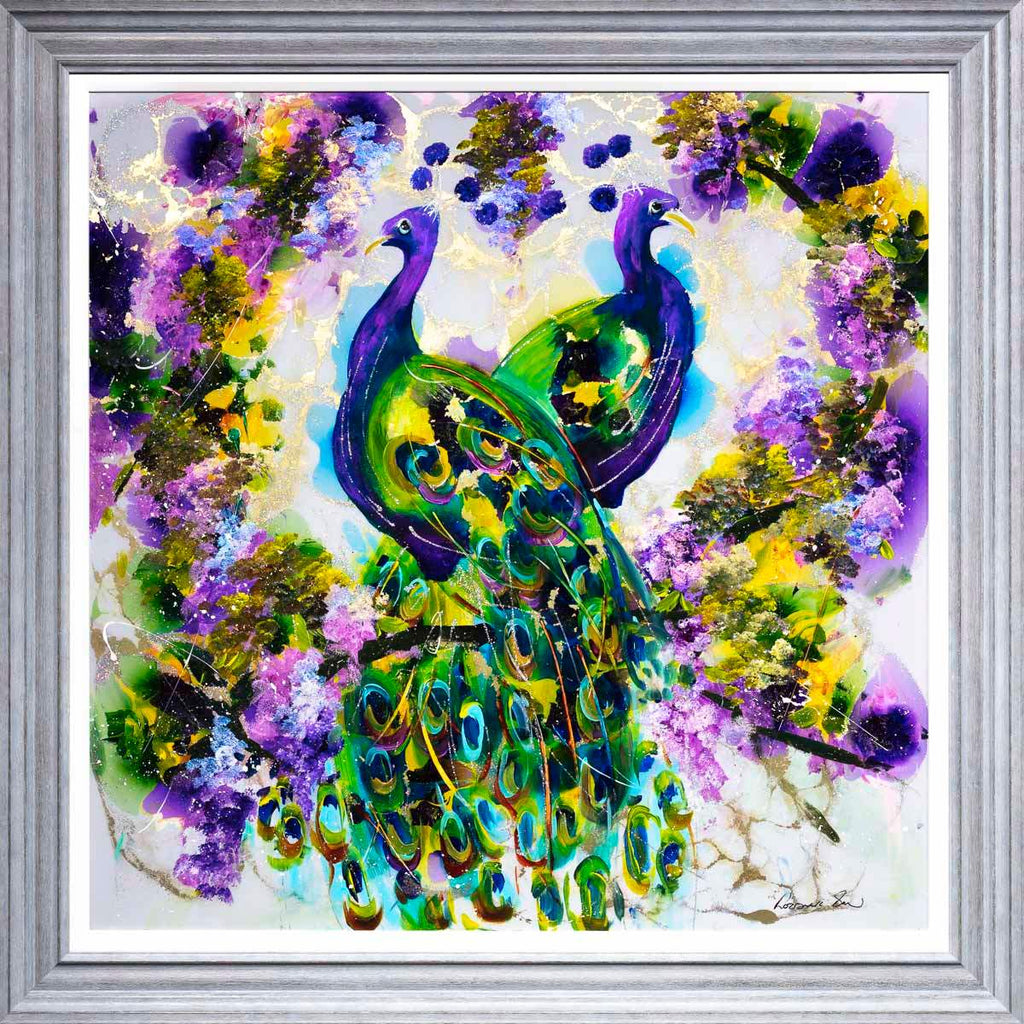 Peacock Fantasy - Original - SOLD by artist Rozanne Bell - Wyecliffe Galleries