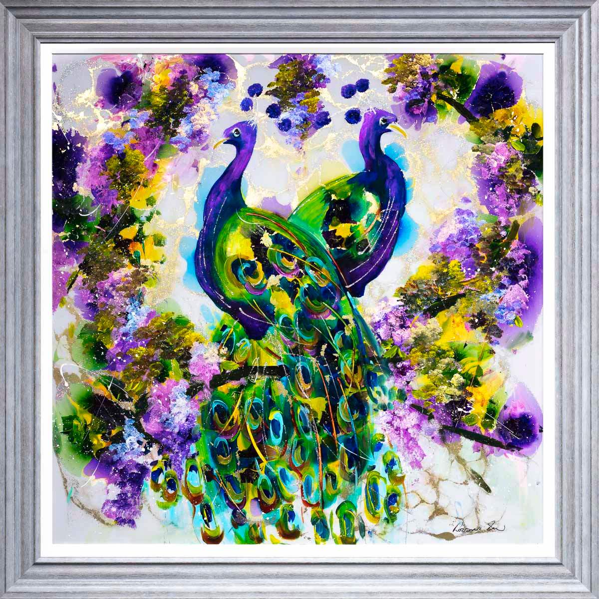 Peacock Fantasy - Original - SOLD by artist Rozanne Bell - Wyecliffe Galleries