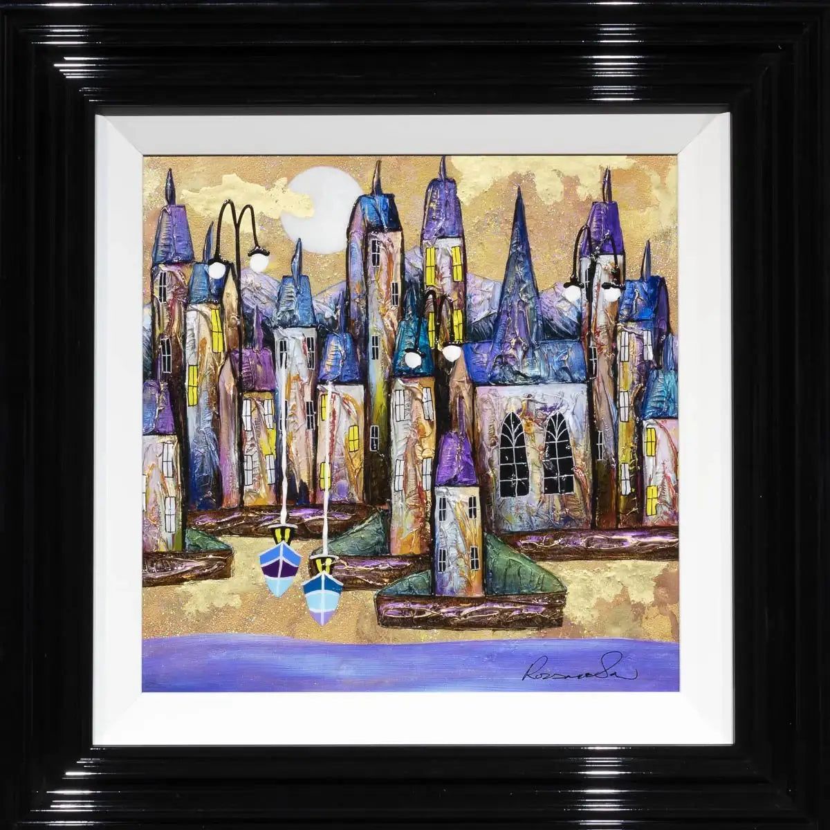 Pearlescent Night I - Original - SOLD by artist Rozanne Bell - Wyecliffe Galleries