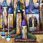 Pearlescent Night I - Original - SOLD by artist Rozanne Bell - Wyecliffe Galleries