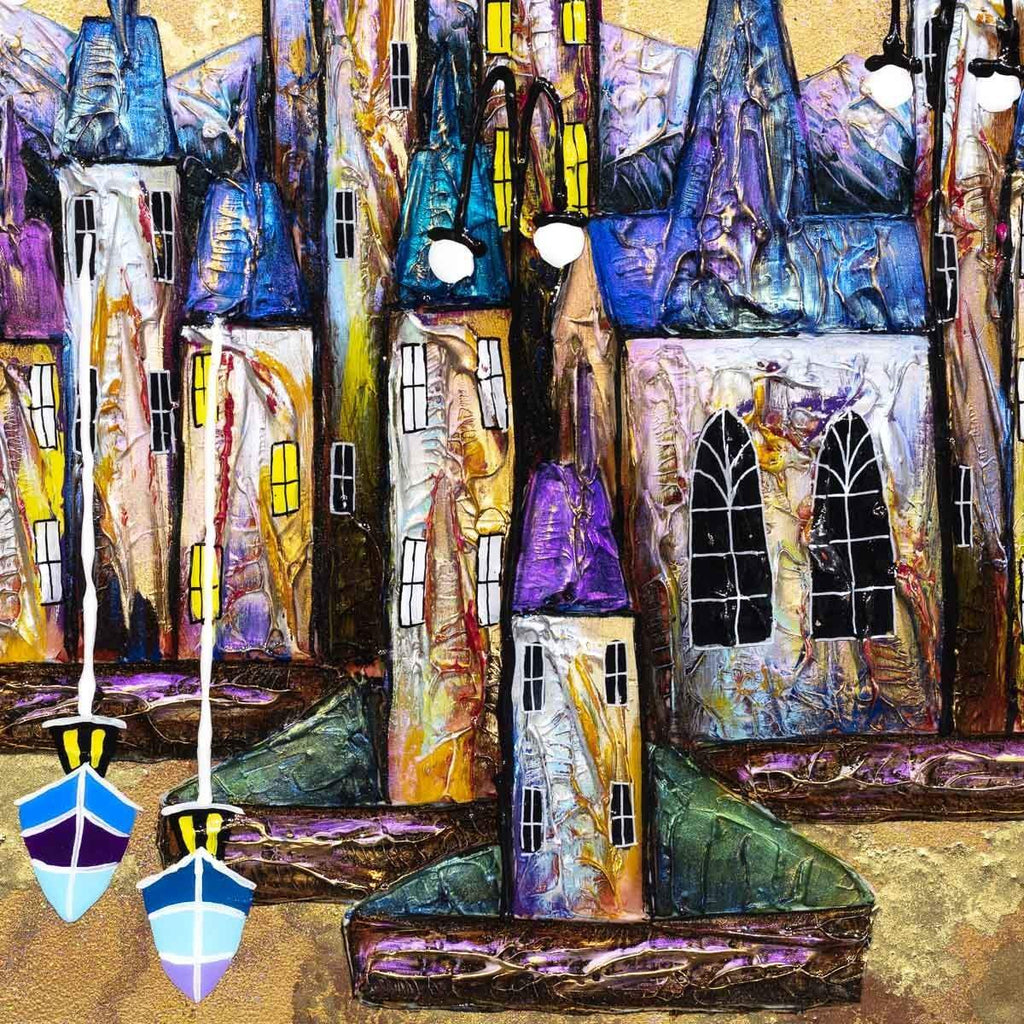 Pearlescent Night I - Original - SOLD by artist Rozanne Bell - Wyecliffe Galleries