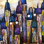 Pearlescent Night II - Original - SOLD by artist Rozanne Bell - Wyecliffe Galleries