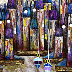 Pearlescent Night II - Original - SOLD by artist Rozanne Bell - Wyecliffe Galleries