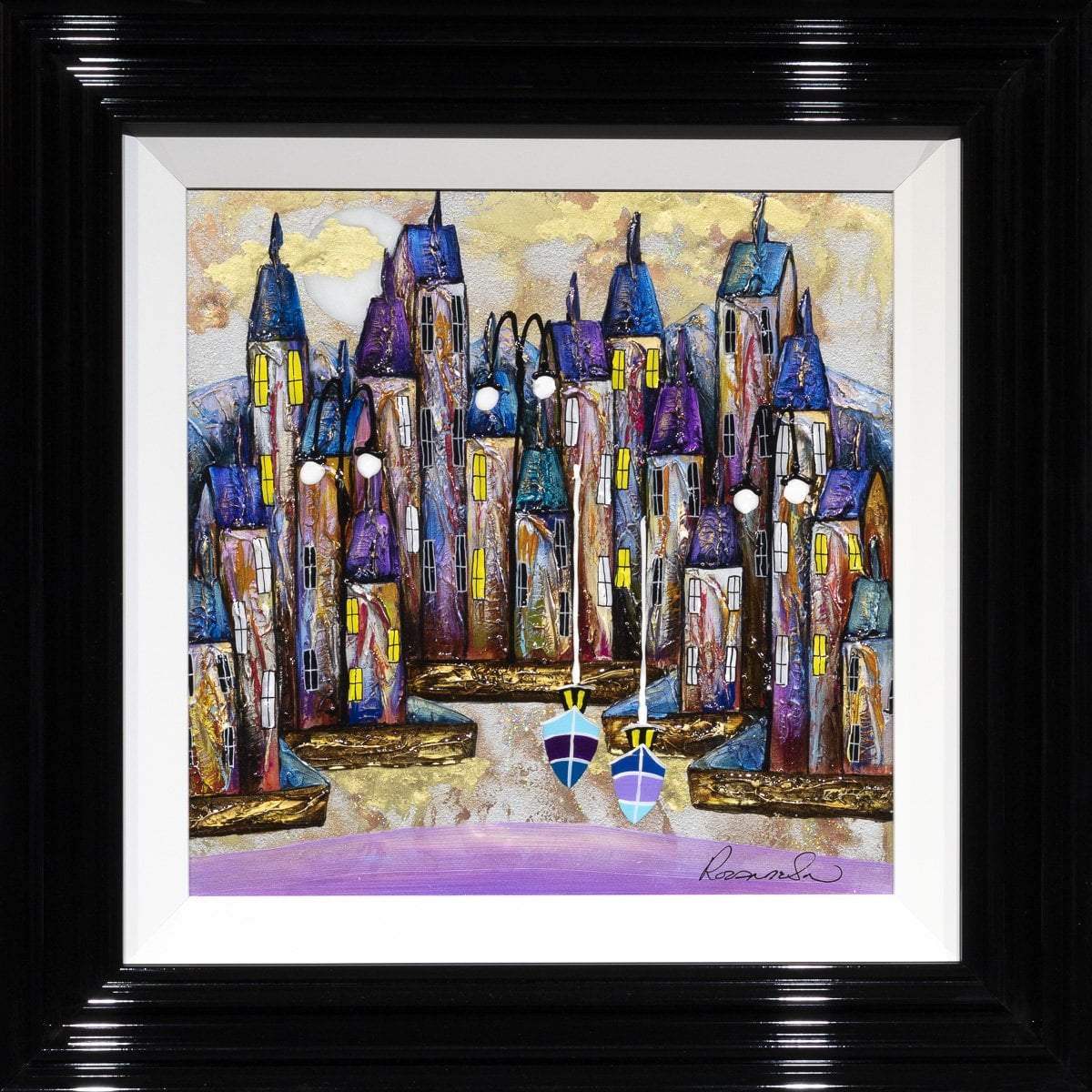 Pearlescent Night II - Original - SOLD by artist Rozanne Bell - Wyecliffe Galleries