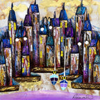 Pearlescent Night II - Original - SOLD by artist Rozanne Bell - Wyecliffe Galleries