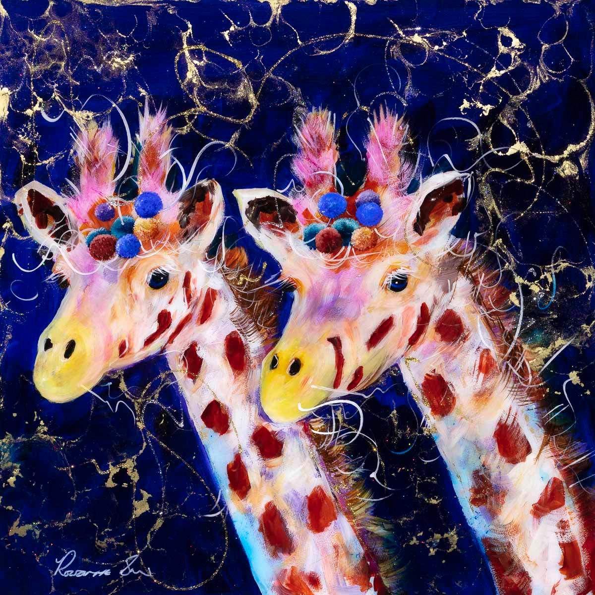 Penny and Polly - Original - SOLD by artist Rozanne Bell - Wyecliffe Galleries